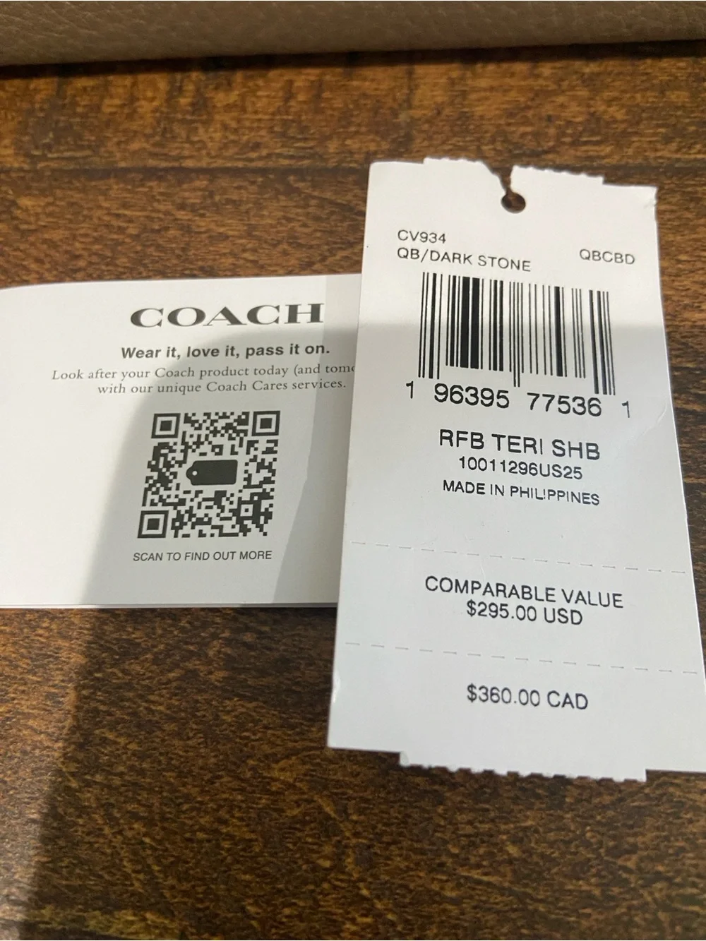 Coach Teri Shoulder Bag in Darkstone